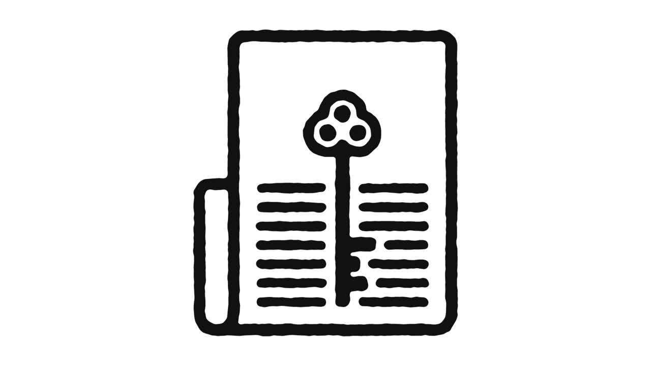 Mortgage Credit Icon Animation Footage & Alpha Channel