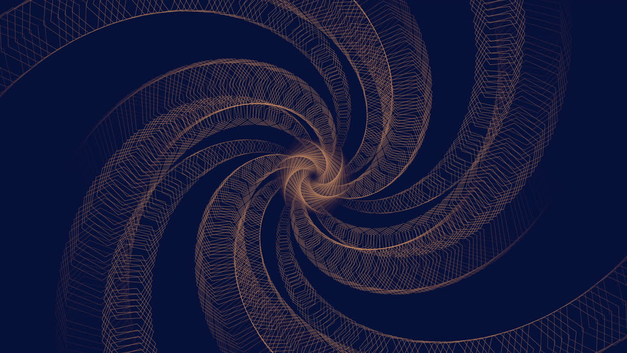 어두운 은하계에서 미래적이고 나선형의 금 기하학적 육각형