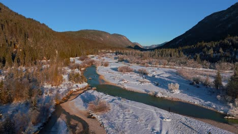 Río-De-Montaña-Isar-En-Invierno