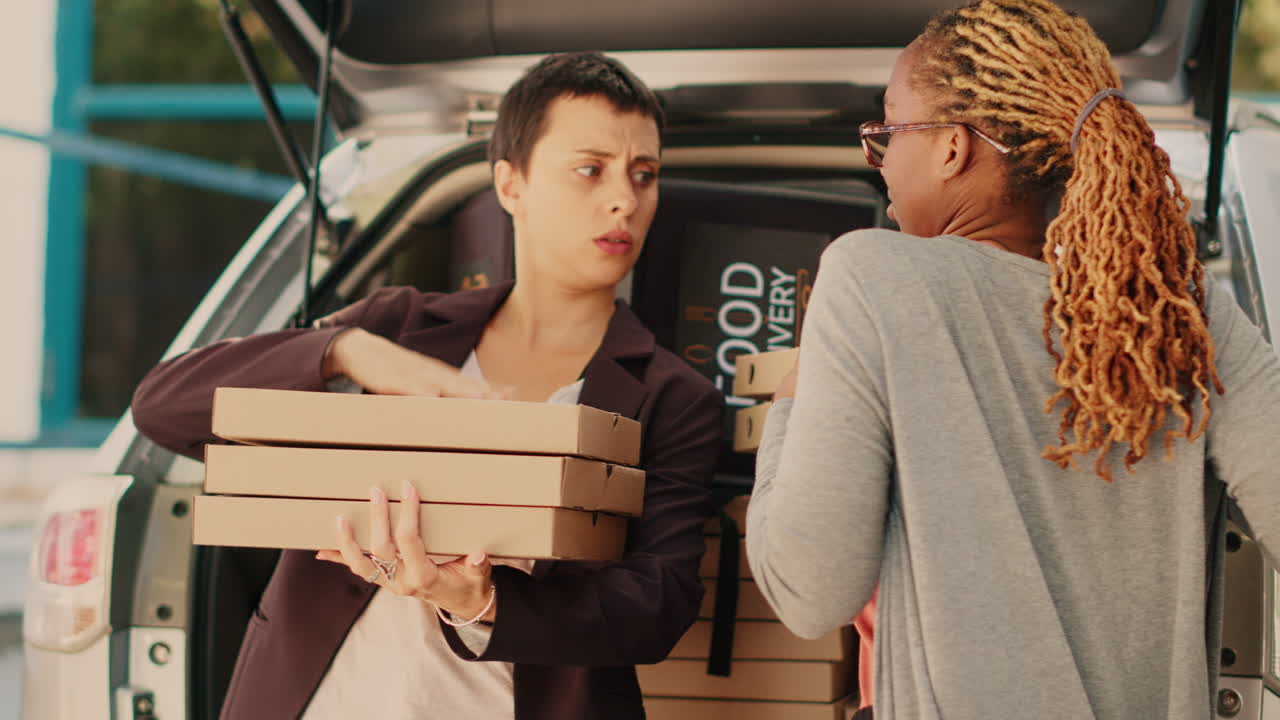 Food delivery via vehicle