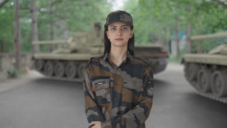 serious indian army woman officer