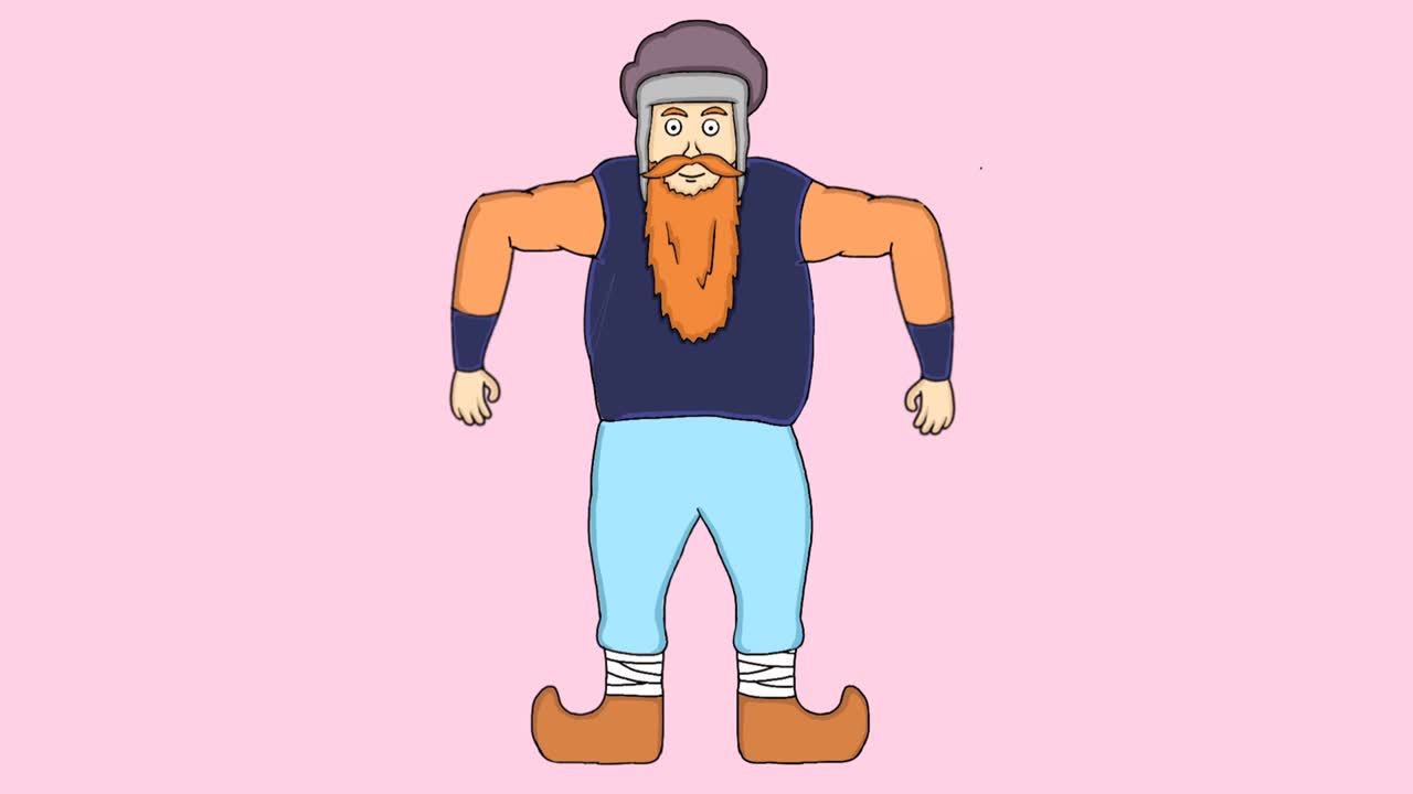 춤추는 남자의 애니메이션 비디오