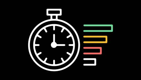 animación del icono de la línea de fecha límite de la aplicación con alfa