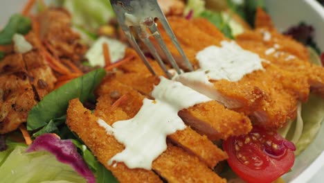 crispy fried chicken salad