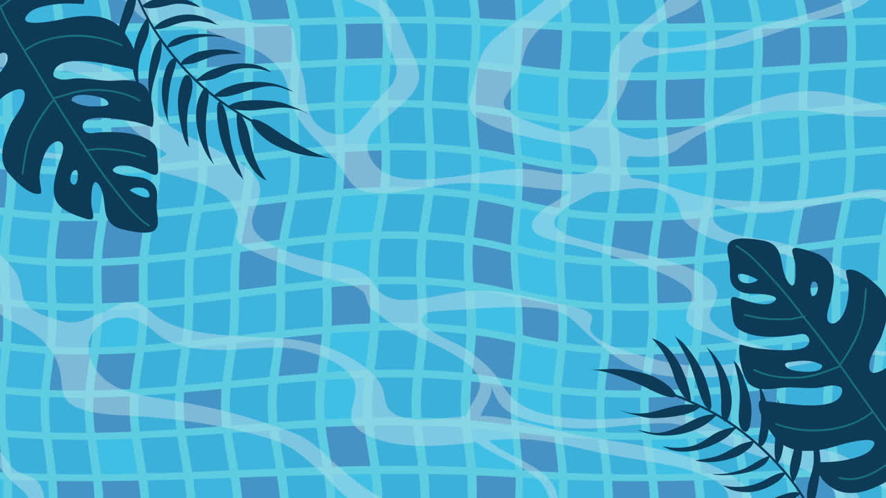 piscina con plantas tropicales