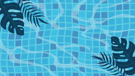 piscina con plantas tropicales