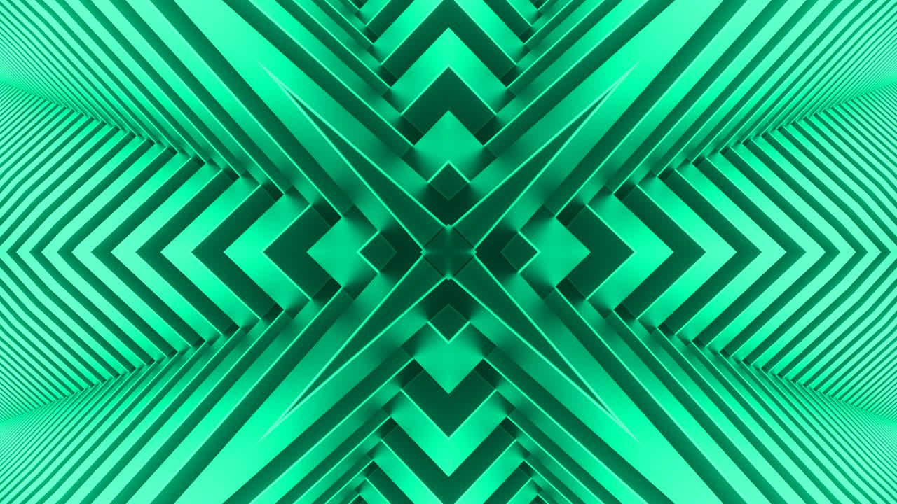 Turquoise Kaleidoscopic Background Loop Video