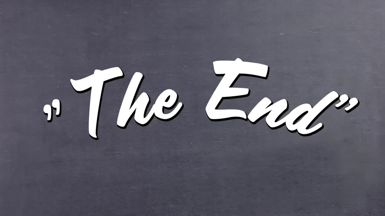 The end message from a movie