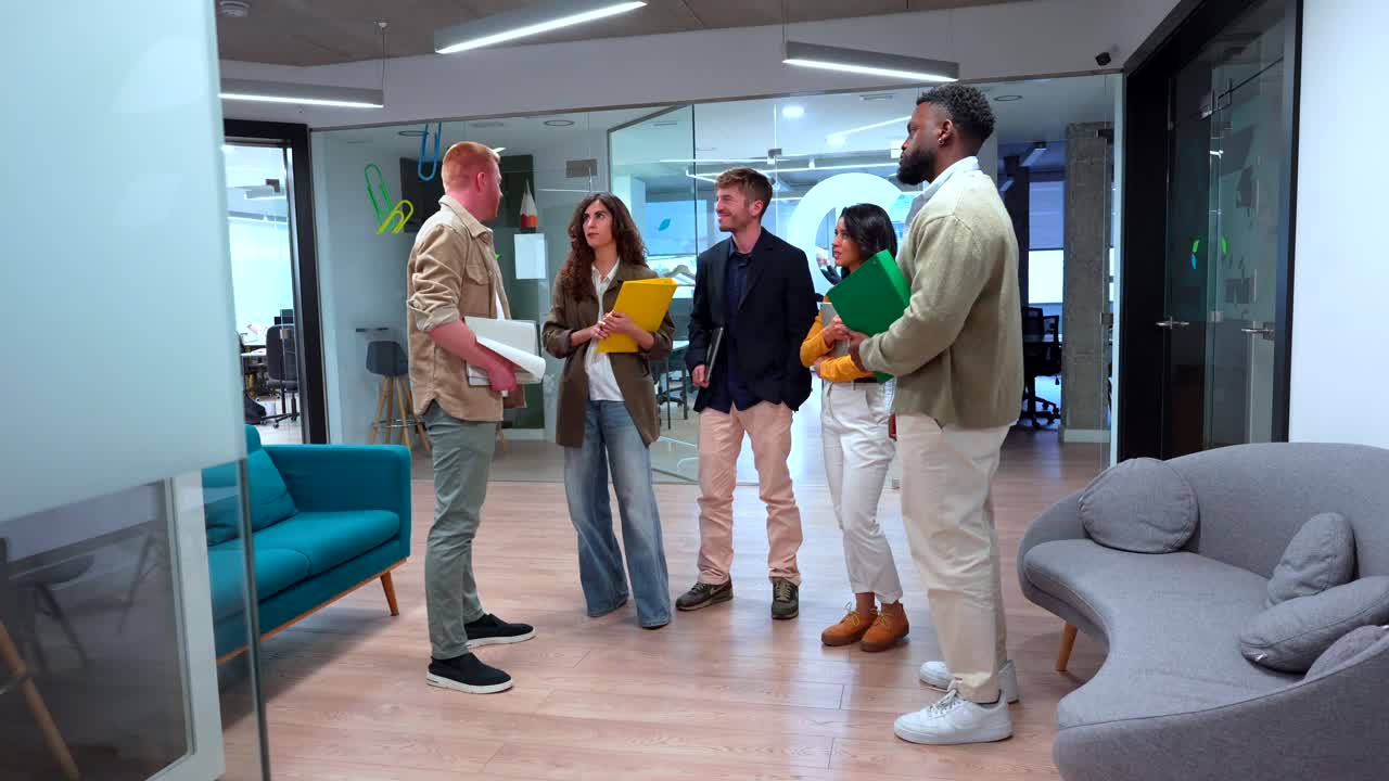 Diverse team of colleagues in a business meeting at the office