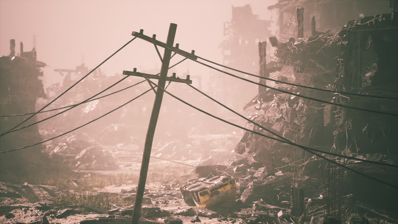 파괴적인 군사 작전으로 인해 도시가 폐허가 되었고, 곳곳에 파괴가 남았습니다.