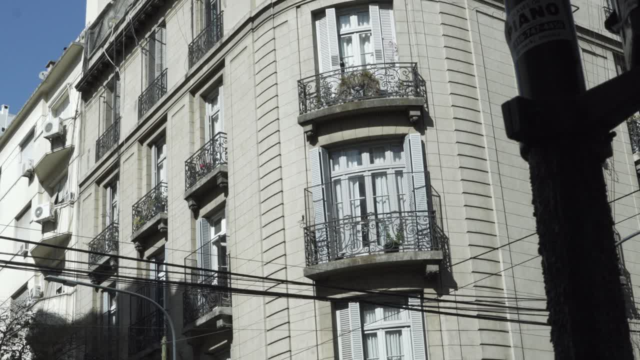 Beautiful residential building facade Buenos Aires Argentina capital city living space