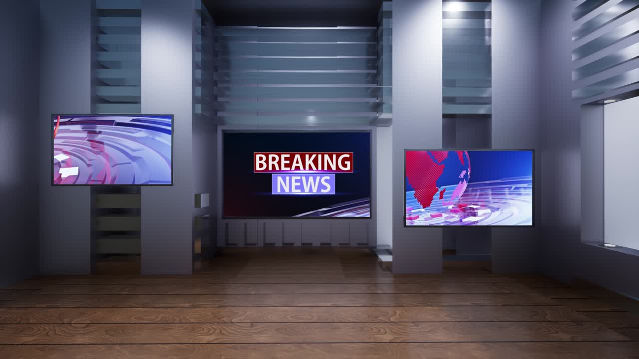 3d 가상 tv 스튜디오 뉴스 루프