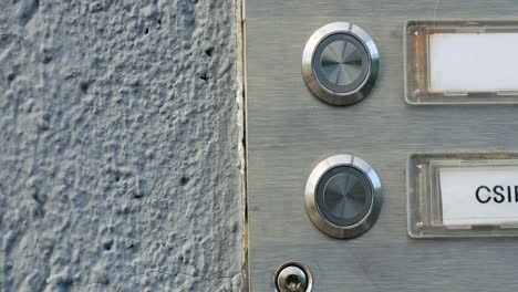 static shot from a doorbell while ringing for someone to open the door or come for a visit