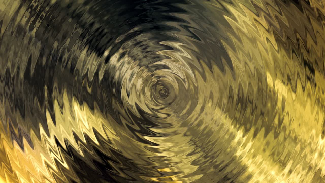 Abstract center circle waves ring with flickering gold light reflection on ripple surface for background. 4K 3D Seamless loop energy circle animation. Liquid surface with waves come from center.