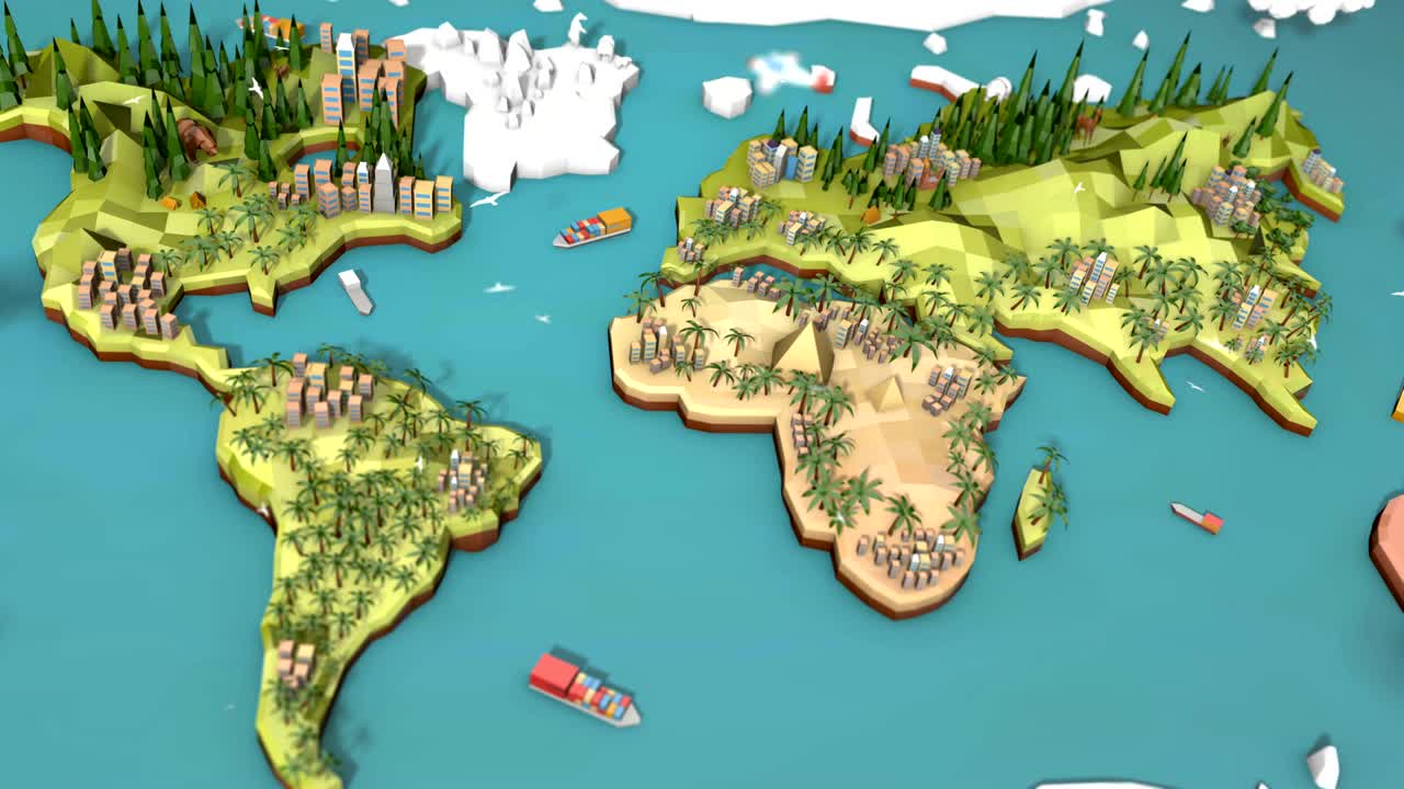 Low Poly Earth - Establishing Shot 2