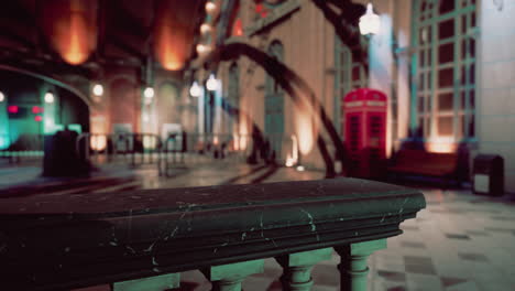 a marble railing in an old building