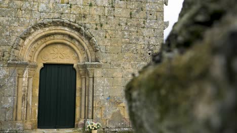 archway of san juan de cortegada church, sarreaus, spain