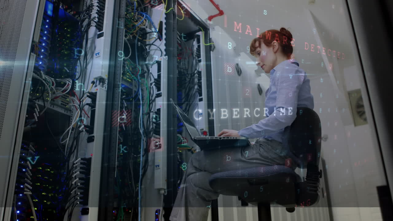 mantenimiento de la ciberseguridad en una sala de servidores