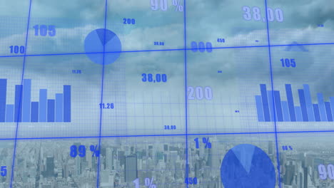 Animación-Del-Procesamiento-De-Datos-Sobre-El-Paisaje-Urbano