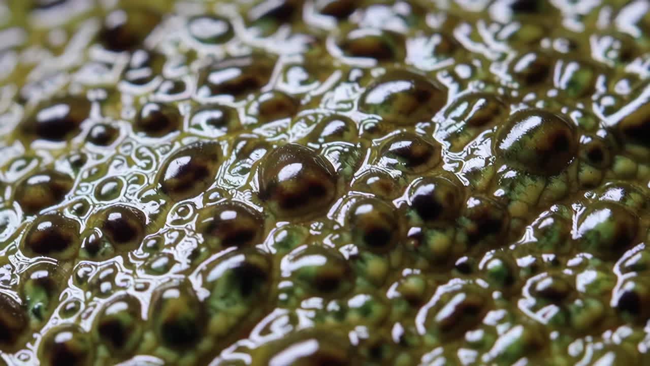Close-up view of a frog's skin