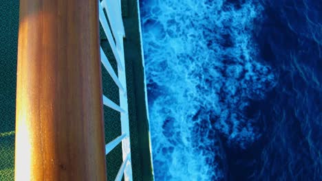 sea waves created by the moving ferry boat on the adriatic sea in croatia