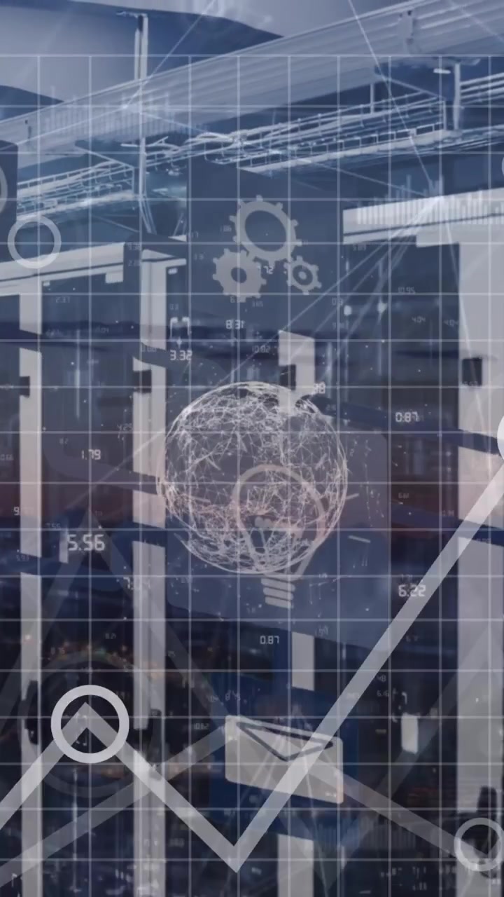 Animation af databehandling over computerservere