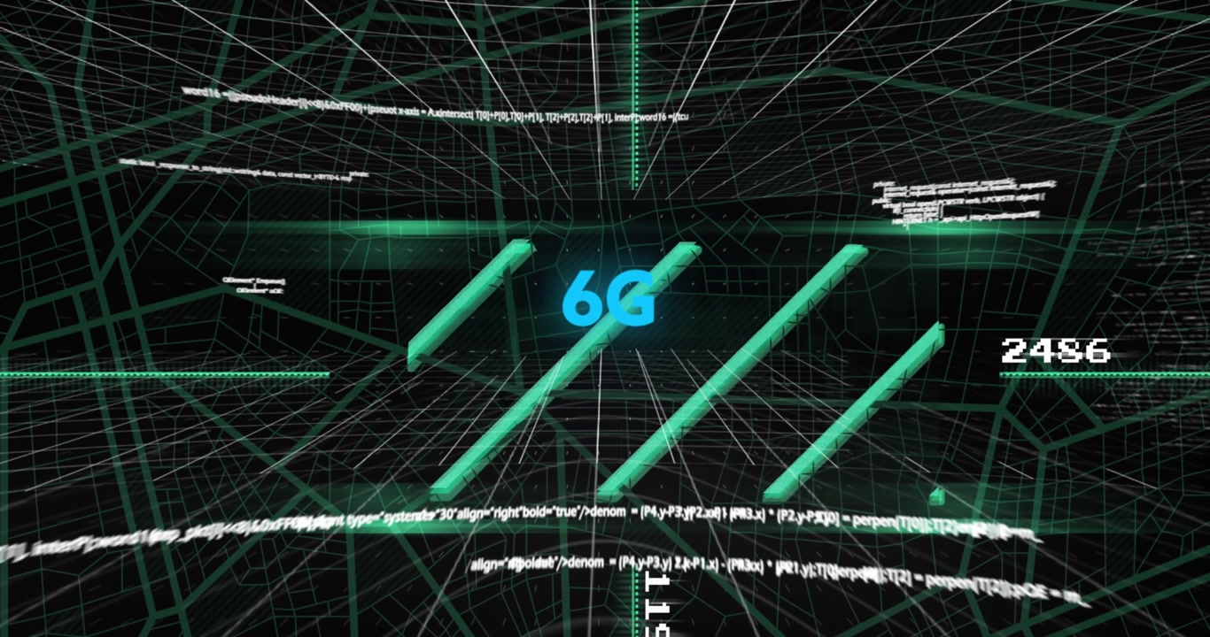 Una rete globale di connessioni e tecnologia, con vari schermi che mostrano l'elaborazione dei dati
