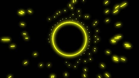 motion graphics visualizer yellow particles