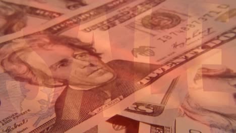 Animation-Von-US-Dollar-Banknoten-Und-Verkaufstext