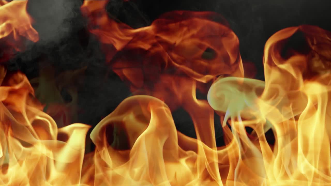 발크 배경의 상세한 화재.