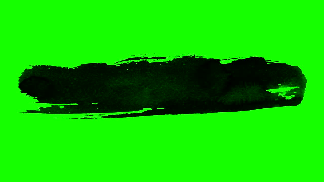 녹색 화면 배경에 있는 브러시 애니메이션