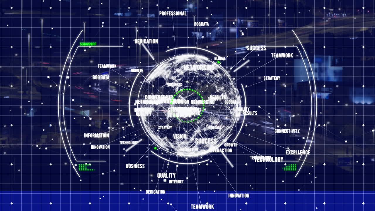 animación del globo y el alcance del escaneo sobre el procesamiento de datos