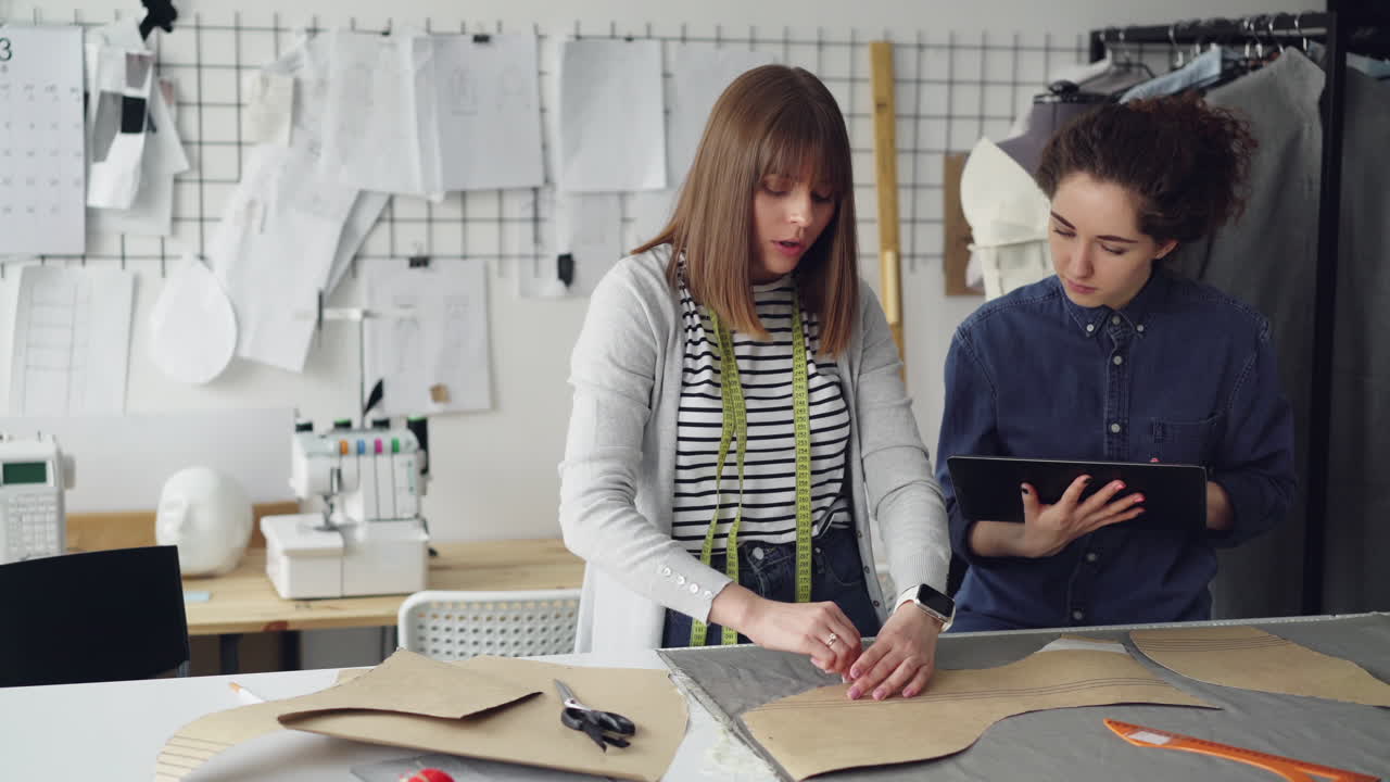 Fashion Designers Working Together in a Studio