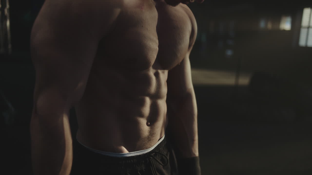 Muscular Man with Visible Abs