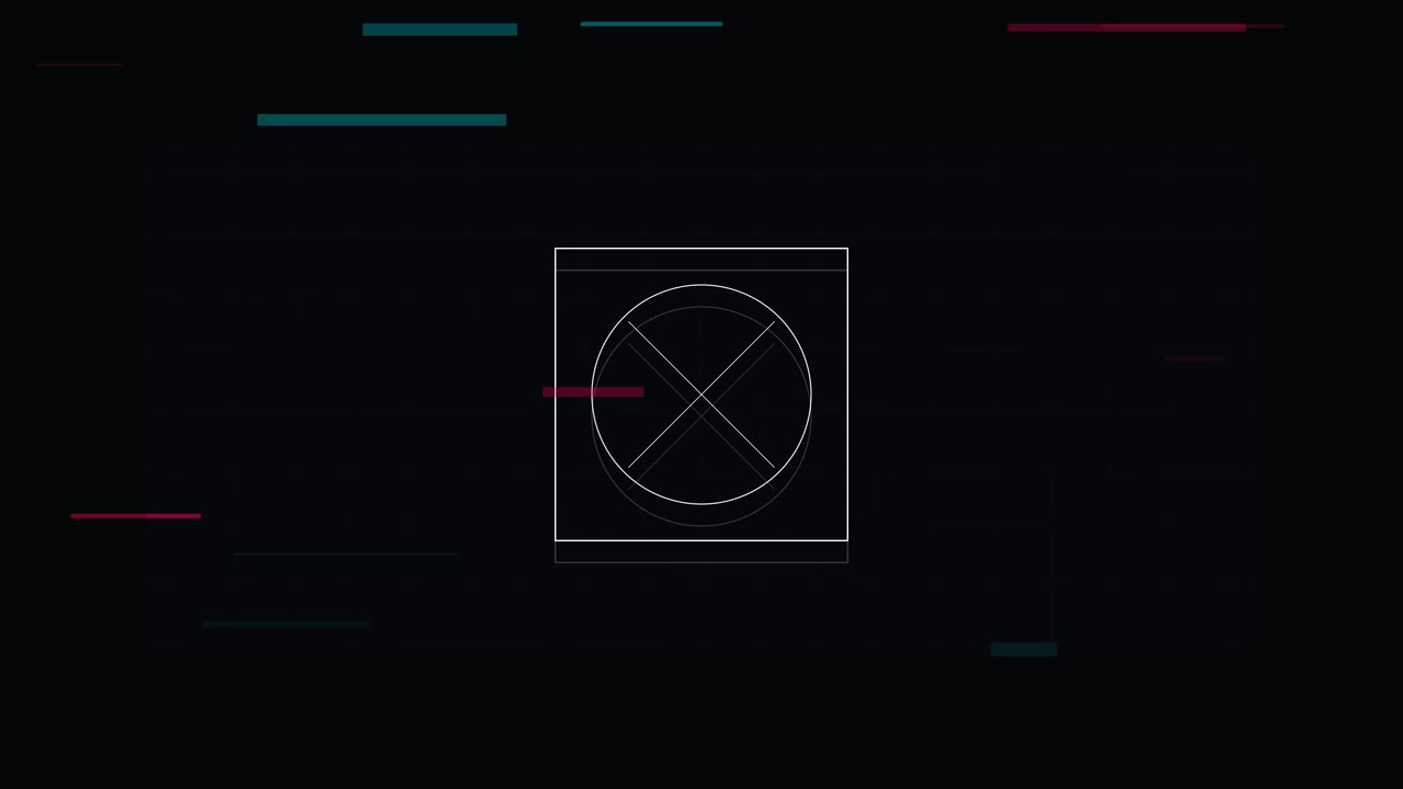 Abstract Digital Glitch Animation with Geometric Shapes