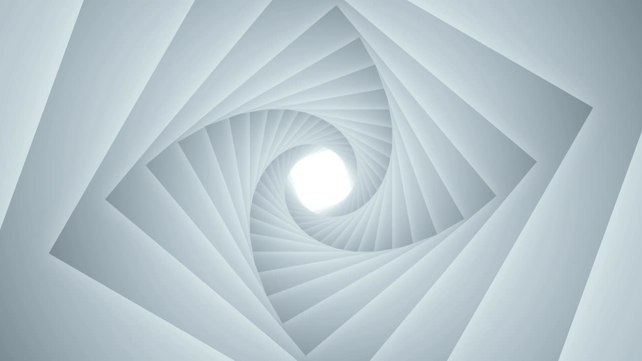 추상적인 사각형 기하학 배경 3d 우주 터널 애니메이션