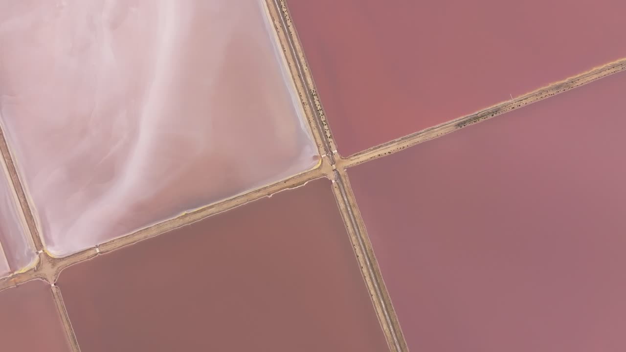 Vista aerea di salina a motivi in pieno giorno, Francia