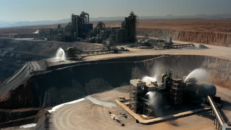 industrial mining operation in a desert landscape