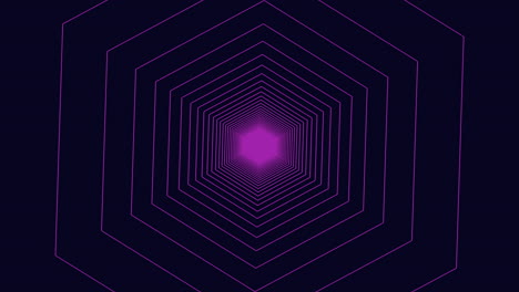 mysterious purple hexagons maze on a black background