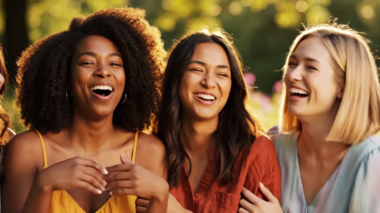 Group of diverse women laughing and enjoying each other's company