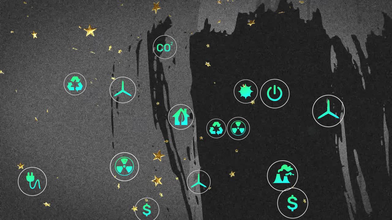 Green plug fading in triggers strokes sweeping as icons forming cluster visualizing energy flow