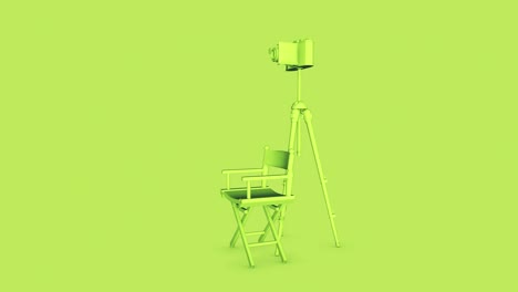 silla del director, cámara de cine 4k