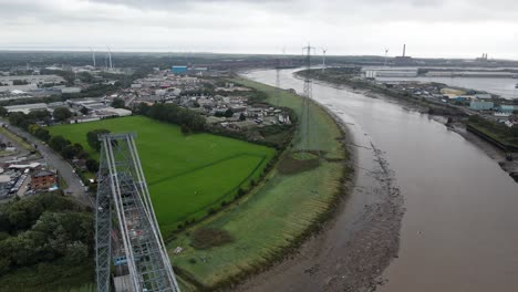 Newport-Puente-Transportador-Industrial-Río-Usk-Costa-Costa-Sureste-De-Gales