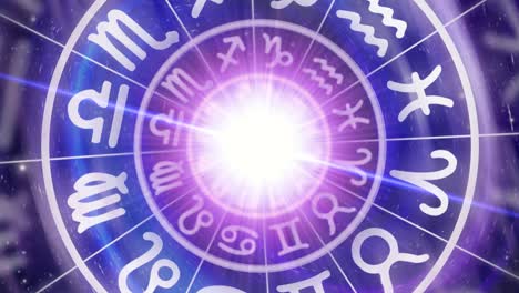 zodiac signs inside of horoscope circle - astrology and horoscopes concept