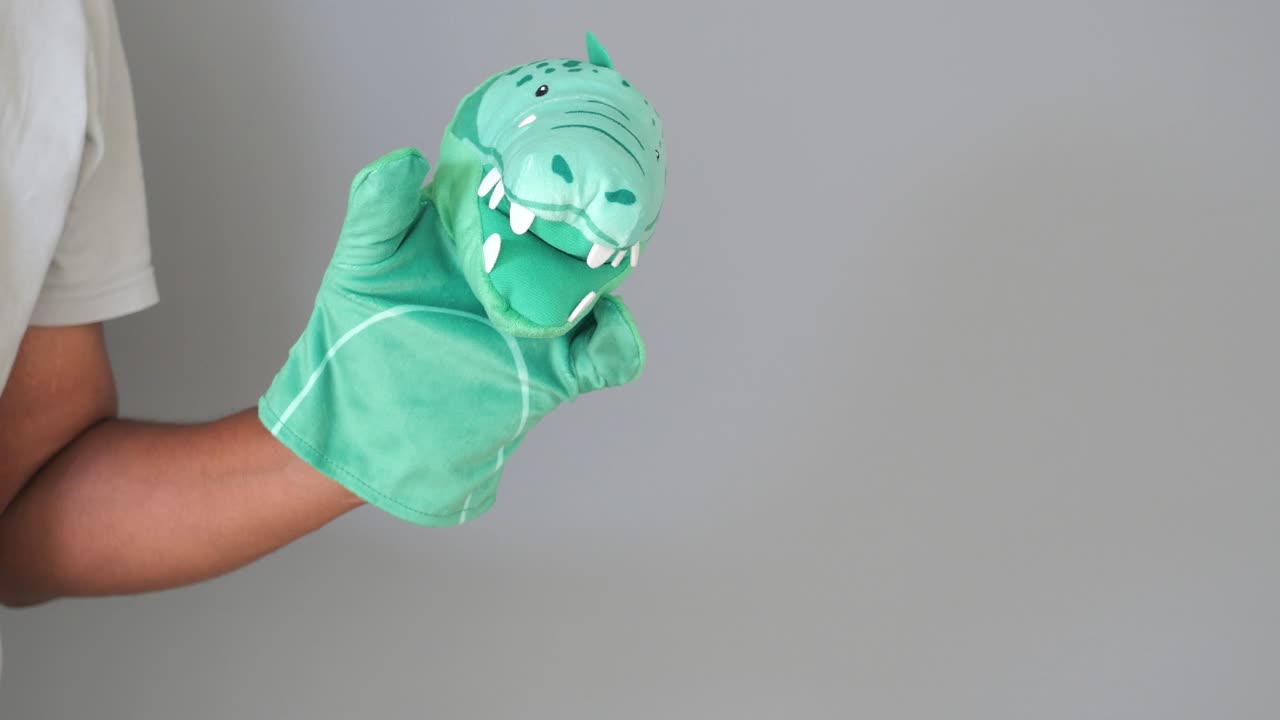 Hand puppet of a dinosaur