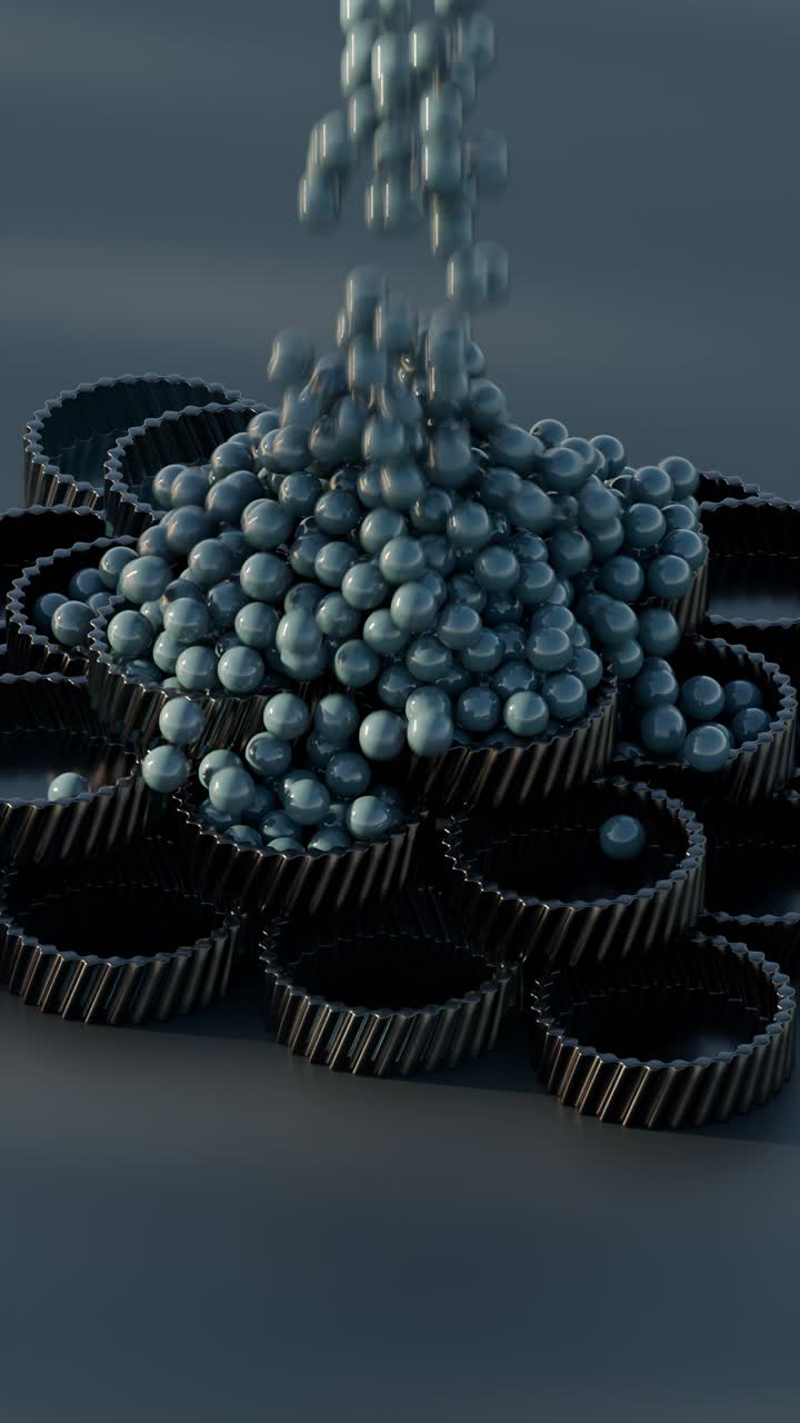 구와 기어의 추상적인 기하학적 배열