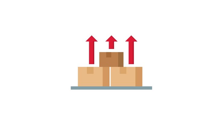 Animated Boxes Stacking and Growing with Upward Arrows