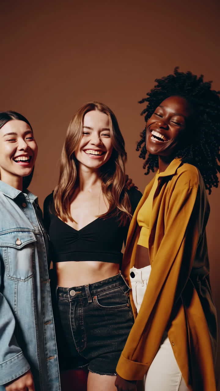 Diverse Group of Young Women Laughing Together