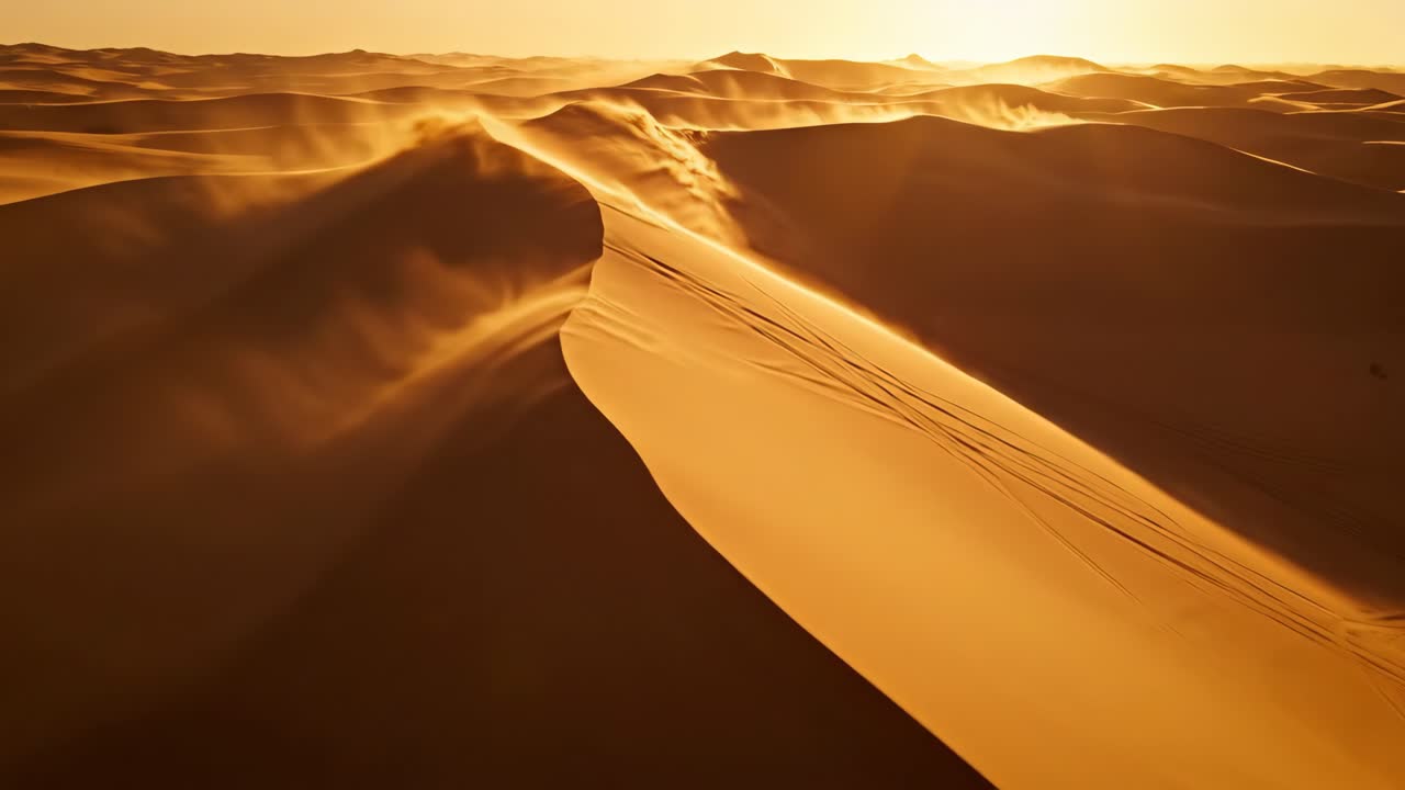 dunas de arena dorada en el desierto