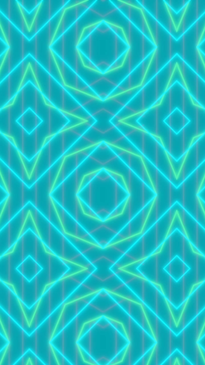 Animation of moving shapes on blue background